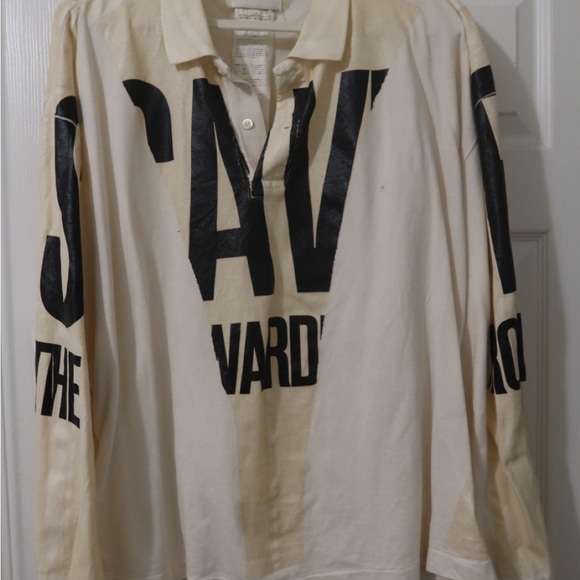 Doublet Plastic Wrapper Polo Shirt—Off White, Size XL 🤍 - Picture 1 of 3